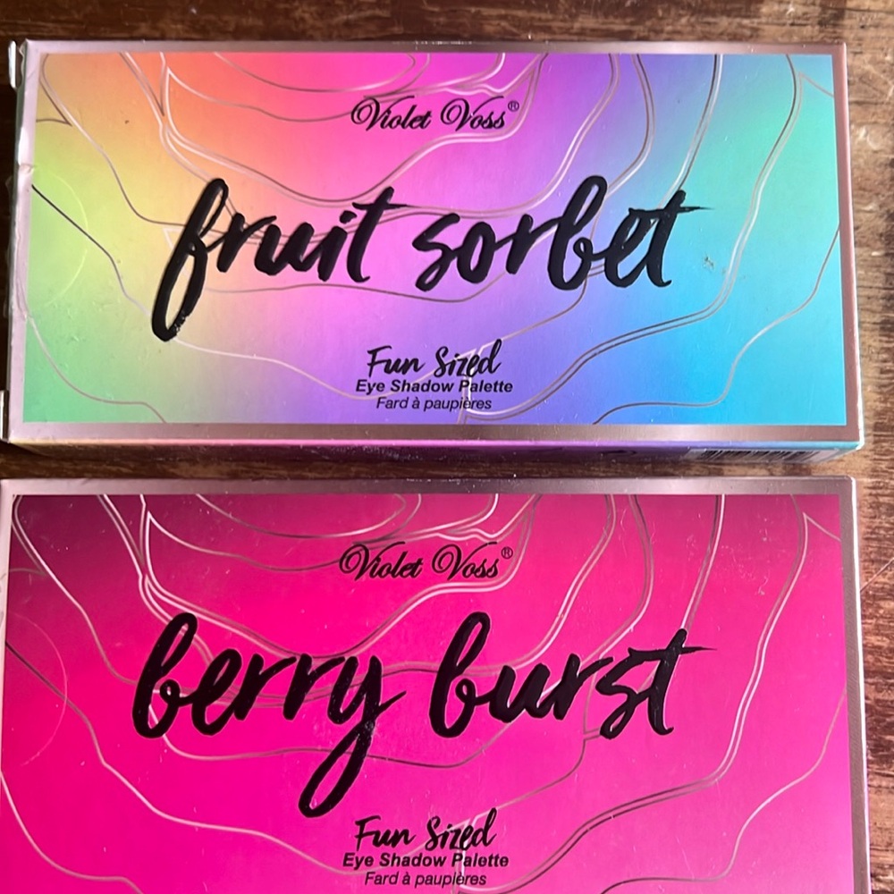 2 Violet Voss palettes ( Fruit Sorbet and Berry Blast) fun sized